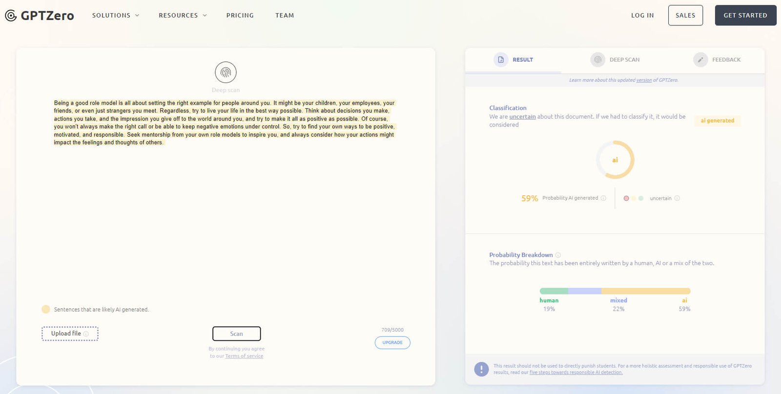 gptzero accuracy test