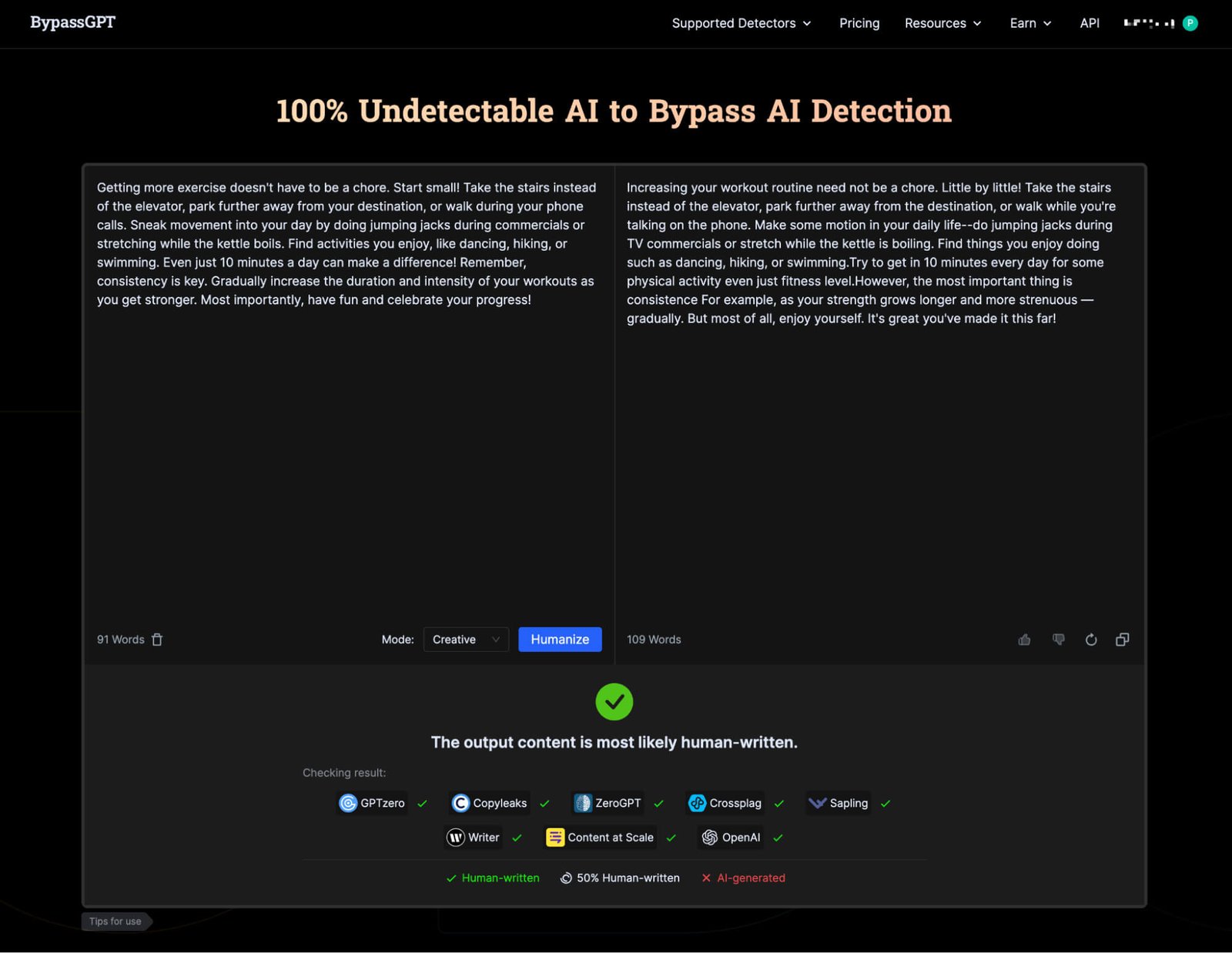 bypassgpt accuracy test