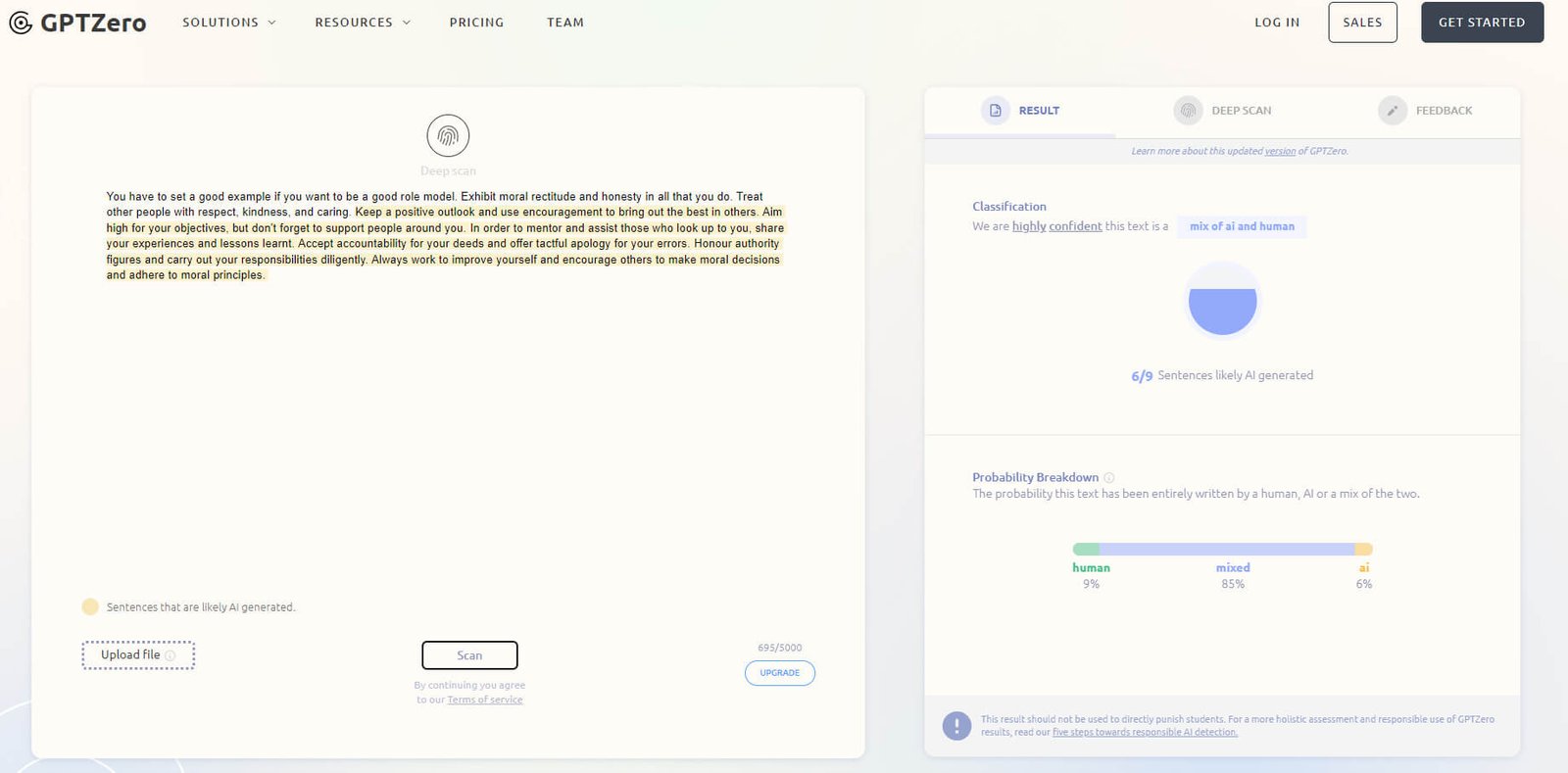 gptzero accuracy test