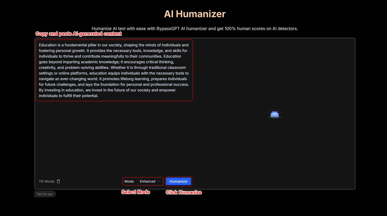 steps to use bypassgpt